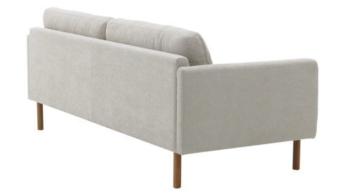 Bigsofa Roomio® aus Stoff in Weiß Roomio® No. 4104 - Bigsofa naturfarbener Strukturbezug Yelda & Holzfüße 1103 HFEG - Länge ca. 212 cm