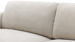 Bigsofa Roomio® aus Stoff in Weiß Roomio® No. 4104 - Bigsofa naturfarbener Strukturbezug Yelda & Holzfüße 1103 HFEG - Länge ca. 212 cm