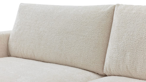 Zweisitzer Roomio® aus Stoff in Weiß Roomio® No. 4105 - Zweisitzer weißer Stoffbezug Shaun & Holzfüße 1118 HREG - Länge ca. 168 cm