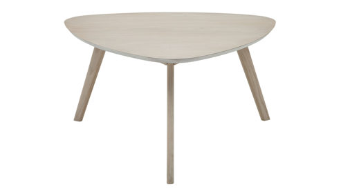 Couchtisch Roomio® aus Holz in Holzfarben Hell Roomio No. 2000 - Couchtisch weiß gewaschene Esche - ca. 80 x 78 cm