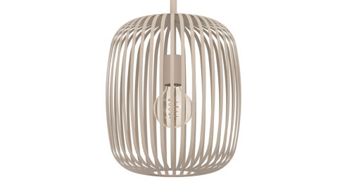 Pendelleuchte Eglo aus Metall in Beige EGLO Hängeleuchte Romazzina sandfarbener Stahl - Durchmesser ca. 33 cm