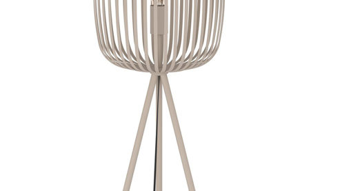 Stehleuchte Eglo aus Metall in Beige EGLO Stehleuchte Romazzina sandfarbener Stahl - Höhe ca. 141 cm