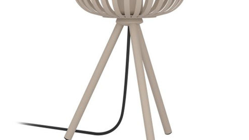 Tischleuchte Eglo aus Metall in Beige EGLO Tischleuchte Romazzina sandfarbener Stahl - Höhe ca. 44 cm