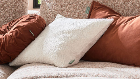 Kissenbezug /-hülle Roomio® aus Stoff in Weiß Roomio® Kissenhülle No. 9402 weißer Bouclé - ca. 45 x 45 cm