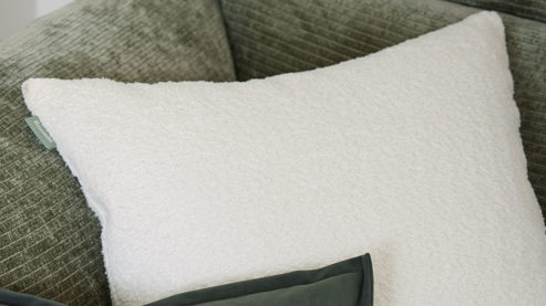 Kissenbezug /-hülle Roomio® aus Stoff in Weiß Roomio® Kissenhülle No. 9402 weißer Bouclé - ca. 45 x 45 cm