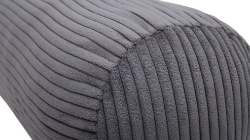 Einzelkissen Roomio® aus Stoff in Grau Roomio® Nackenrolle No. 9403 aschegrauer Breitcord - ca. 50 x 22 cm