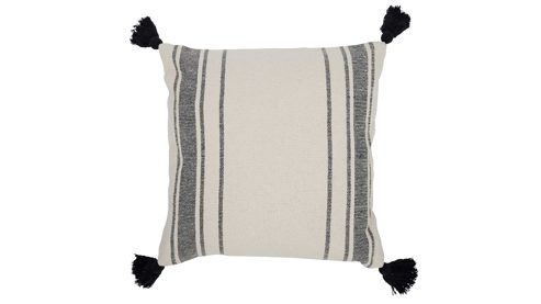 Kissenbezug /-hülle Roomio® aus Stoff in Beige Roomio® Kissenhülle No. 9411 beiger & schwarzer Jacquard - ca. 45 x 45 cm