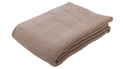 Wohndecke Roomio® aus Stoff in Hellbraun Roomio® No. 9412 - Wohndecke taupefarbenes Mischgewebe - ca. 150 x 200 cm