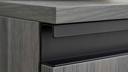 Waschtisch-Set / Waschbecken-Set Interliving aus Holz in Grau Interliving Bad Serie 3702 - Waschtisch-Set 7698 graue Cuneo Eiche - zweiteilig, Breite ca. 60 cm