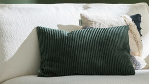 Kissenbezug /-hülle Roomio® aus Stoff in Dunkelgrün Roomio® Kissenhülle No. 9403 khakifarbener Breitcord - ca. 40 x 60 cm