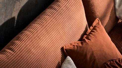 Kissenbezug /-hülle Roomio® aus Stoff in Orange Roomio® Kissenhülle No. 9401 rostfarbener Samt - ca. 45 x 45 cm