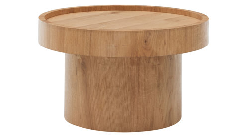 Couchtisch Roomio® aus Holz in Holzfarben Roomio No. 2002 - Couchtisch Eichenholzfurnier - Durchmesser ca.  72 cm