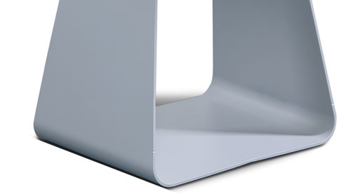 Couchtisch M2 kollektion aus Metall in Grau Beistelltisch Freddy 1 Grau - ca. 45 x 38 cm