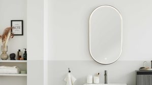 Wandspiegel Interliving aus Spiegel in Schwarz Interliving Bad Serie 3702 - Spiegel 7698 ca. 50 x 90 cm