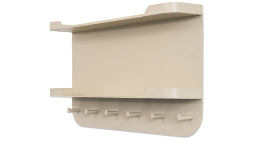 Wandgarderobe M2 kollektion aus Metall in Beige Wandgarderobe Jil 2 Cremeweiß – sechs Haken, Länge ca. 70 cm