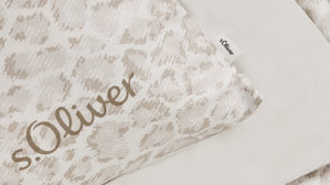 Bettwäsche-Set Ibena® aus Stoff in Beige IBENA® s.Oliver Leoparden Bettwäsche beige Mako-Satin – zweiteilig, ca. 155 x 220 cm