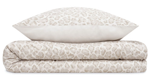 Bettwäsche-Set Ibena® aus Stoff in Beige IBENA® s.Oliver Leoparden Bettwäsche beige Mako-Satin – zweiteilig, ca. 140 x 200 cm