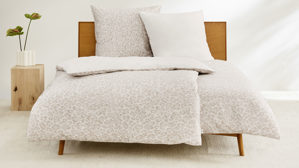 Bettwäsche-Set Ibena® aus Stoff in Beige IBENA® s.Oliver Leoparden Bettwäsche beige Mako-Satin – zweiteilig, ca. 140 x 200 cm