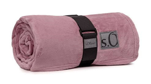 Wohndecke Ibena® aus Kunstfaser in Rosa s.Oliver Wohndecke Kuschelsoft rosefarbene Kunstfaser - ca. 150 x 200 cm