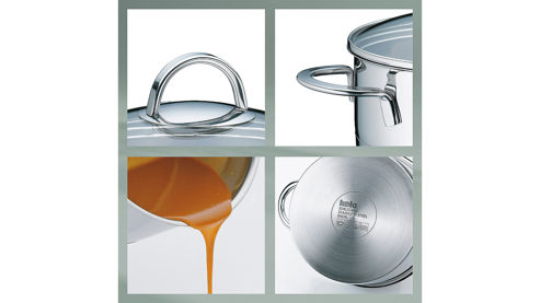 Bräter Kela | keck & lang aus Metall in Edelstahl Bräter Cailin Edelstahl & Klarglas - Durchmesser ca. 20 cm