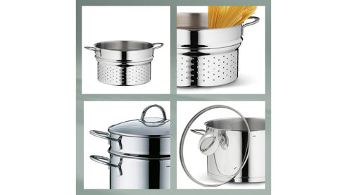 Dampftopf Kela | keck & lang aus Metall in Edelstahl Dampftopf Cailin Edelstahl & Klarglas - Durchmesser ca. 20 cm