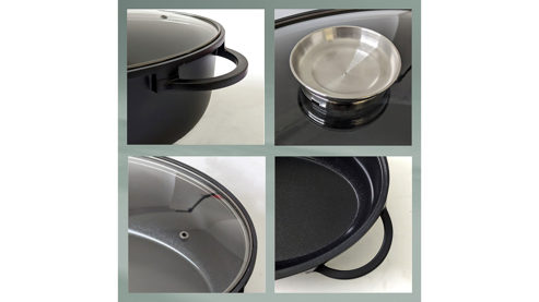 Bräter Kela | keck & lang aus Metall in Schwarz Bräter Atura Schwarz & Glas - ca. 45 x 28 cm