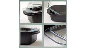 Bräter Kela | keck & lang aus Metall in Schwarz Bräter Atura Schwarz & Glas - ca. 40 x 23 cm