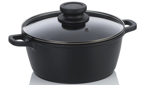 Fleischtopf Kela | keck & lang aus Metall in Schwarz Fleischtopf Atura Schwarz & Glas - Durchmesser ca. 20 cm