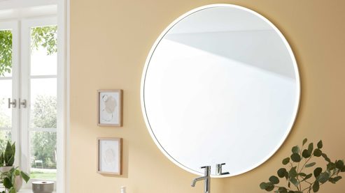 Wandspiegel Interliving aus Spiegel in Transparent Interliving Bad Serie 7969 – Spiegel Abril Durchmesser ca. 100 cm