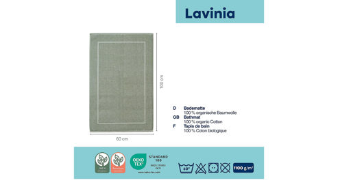 Kela | keck & lang aus Baumwolle in Hellgrau kela Badematte Lavinia Hellgrau - ca. 60 x 100 cm