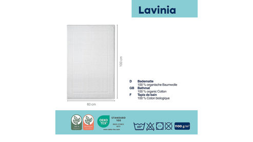 Kela | keck & lang aus Baumwolle in Weiß kela Badematte Lavinia Weiß - ca. 60 x 100 cm