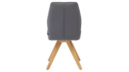 Polsterstuhl Interliving aus Stoff in Dunkelgrau Interliving Esszimmer Serie 5102 – Polsterstuhl U131 mit Drehfunktion graphitfarbene Mikrofaser Atlantis & Wildeiche