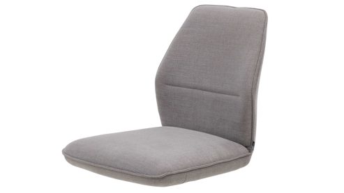 Polsterstuhl Interliving aus Stoff in Grau Interliving Esszimmer Serie 5102 – Polsterstuhl U321 mit Drehfunktion kieselfarbener Webstoff Tirol & schwarzes Eisen