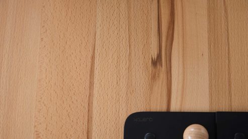 Auszugtisch Interliving aus Holz in Schwarz Interliving Esszimmer Serie 5102 – Auszugtisch V933 Kernbuche & Mattschwarz - ca. 140 - 240 x 90 cm