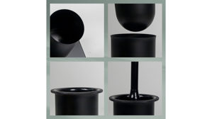 Toilettenbutler Kela | keck & lang aus Metall in Schwarz kela Toilettengarnitur Devin Schwarz – ca. 18 x 68 cm