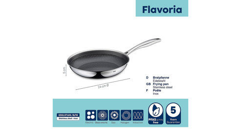 Bratpfanne Kela | keck & lang aus Metall in Metallfarben kela Bratpfanne Flavoria Edelstahl – Durchmesser ca. 24 cm