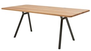 Esstisch Interliving aus Holz in Holzfarben Interliving Esszimmer Serie 5115 - Esstisch astige Eiche & anthrazitfarbenes Metall - ca. 200 x 90 cm