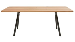 Esstisch Interliving aus Holz in Holzfarben Interliving Esszimmer Serie 5115 - Esstisch astige Eiche & anthrazitfarbenes Metall - ca. 160 x 90 cm