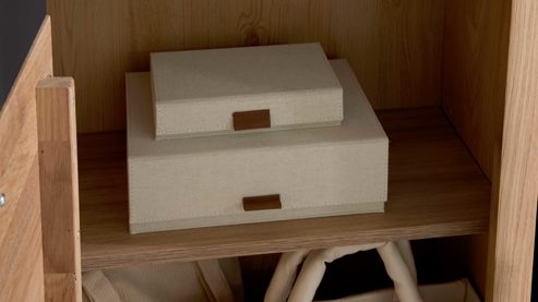 Garderoben-Set Interliving aus Holz in Holzfarben Interliving Garderoben Serie 6014 - Set 80 Wildeiche & Granitfurnier - fünfteilig