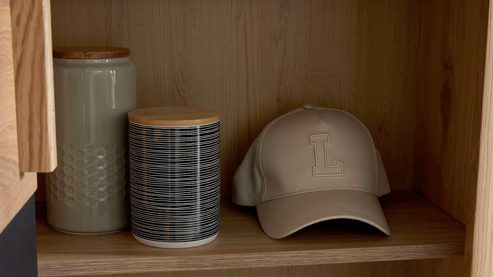 Garderoben-Set Interliving aus Holz in Holzfarben Interliving Garderoben Serie 6014 - Set 80 Wildeiche & Granitfurnier - fünfteilig