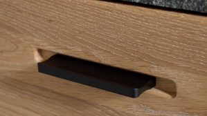 Schuhschrank Interliving aus Holz in Holzfarben Interliving Garderoben Serie 6014 - Schuhschrank Wildeiche & Granitfurnier - zwei Schubladen, zwei Türen, Breite ca. 135 cm