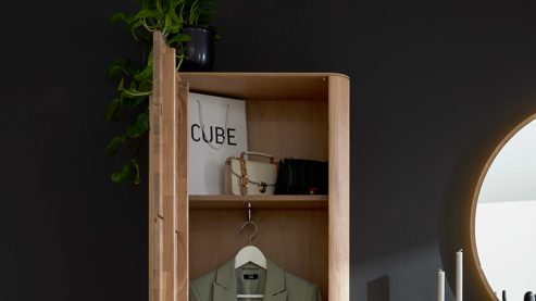 Garderoben-Set Interliving aus Holz in Holzfarben Interliving Garderoben Serie 6014 - Set 80 Wildeiche & Granitfurnier - fünfteilig