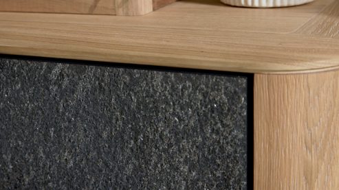 Garderoben-Set Interliving aus Holz in Holzfarben Interliving Garderoben Serie 6014 - Set 80 Wildeiche & Granitfurnier - fünfteilig