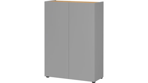 Schuhschrank KAWOO aus Holz in Grau KAWOO Garderobenprogramm GW-Alviano - Schuhschrank Naturgrau & Navarra Eiche - ca. 74 x 105 cm
