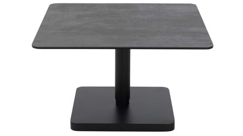 Couchtisch Interliving aus Keramik in Dunkelgrau Interliving Couchtisch Serie 6228 mit Liftfunktion titanfarbene Keramik & schwarzer Stahl - ca. 80 x 80 cm