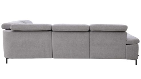 Ecksofa Interliving aus Stoff in Grau Interliving Sofa Serie 4064 - Ecksofa graue Chenille Toni & Fuß W003-01 - Stellfläche ca. 291 x 252 cm