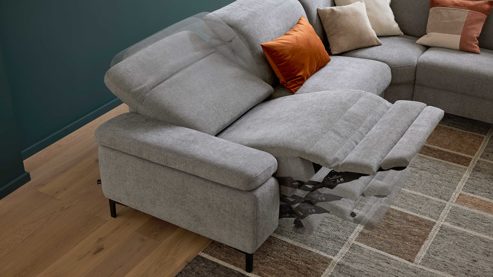 Funktion Interliving aus Metall in Transparent Interliving Sofa Serie 4064 - WallAway WAH1 motorisch, mit manueller Kopfteilverstellung