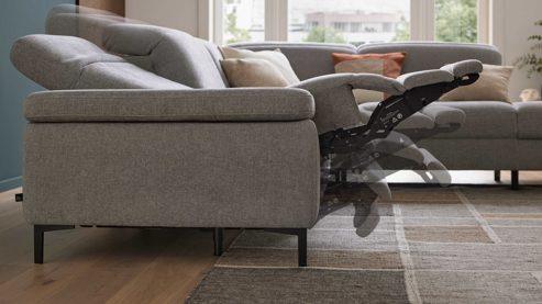 Funktion Interliving aus Metall in Transparent Interliving Sofa Serie 4064 - WallAway WAH2 motorisch verstellbar