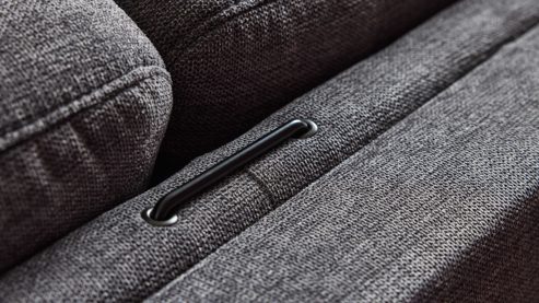 Schlafsofa Interliving aus Stoff in Anthrazit Interliving Schlafsofa Serie 4700 - Schafsofa anthrazitfarbener Bezug Balu & Aluminiumfüße - Breite ca. 188 cm