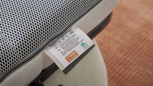 Schlafsofa Interliving aus Stoff in Anthrazit Interliving Schlafsofa Serie 4700 - Schafsofa anthrazitfarbener Bezug Balu & Aluminiumfüße - Breite ca. 188 cm